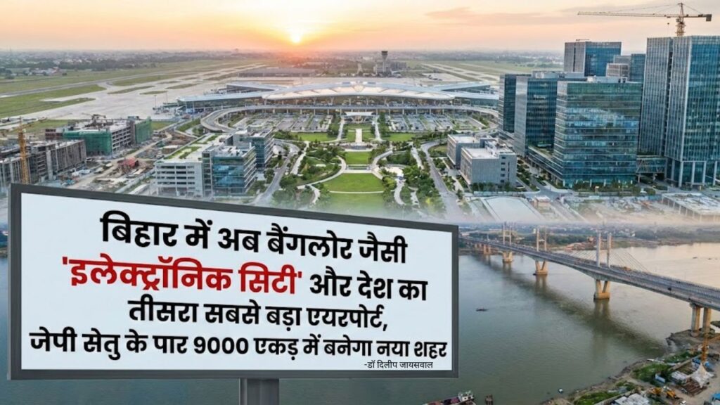 A new high-tech city will be built on 9,000 acres in Bihar
